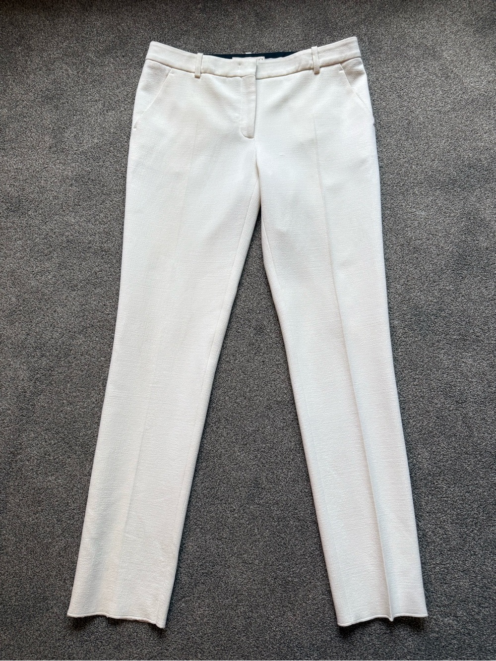 Emilio Pucci Ivory Tailored Straight-Leg Trousers